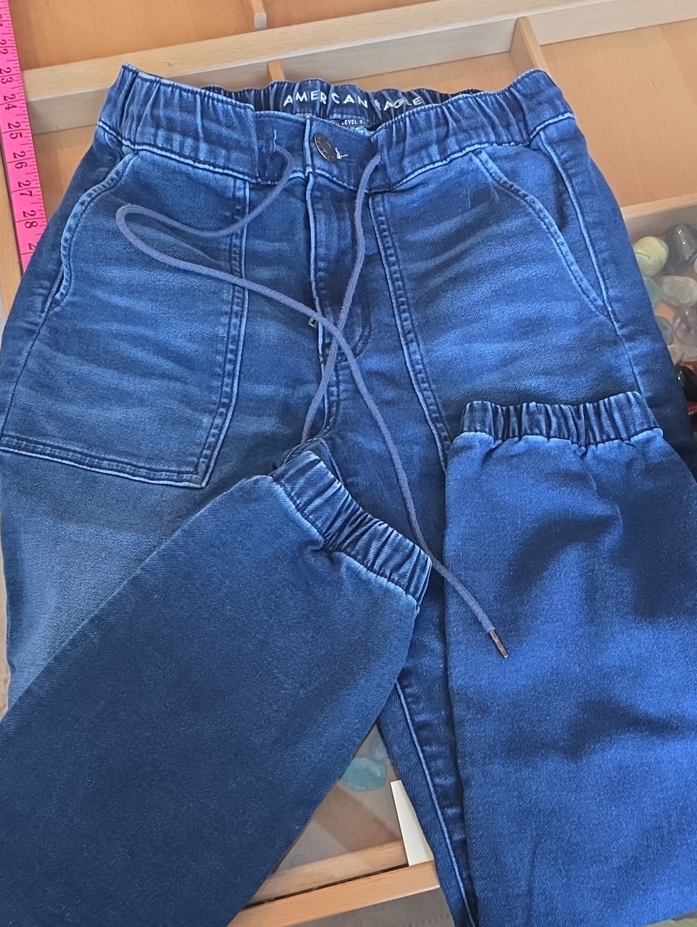 American Eagle Outfitters Dark Blue Relaxed Jogger Jeans